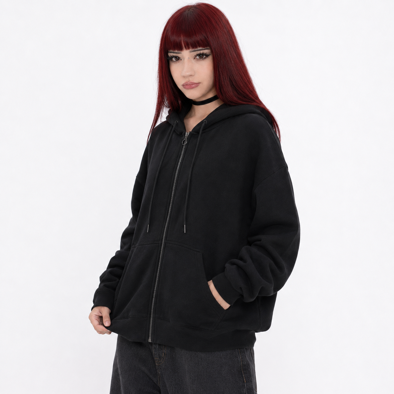 Y2K Fleece Zip-Up Hoodie