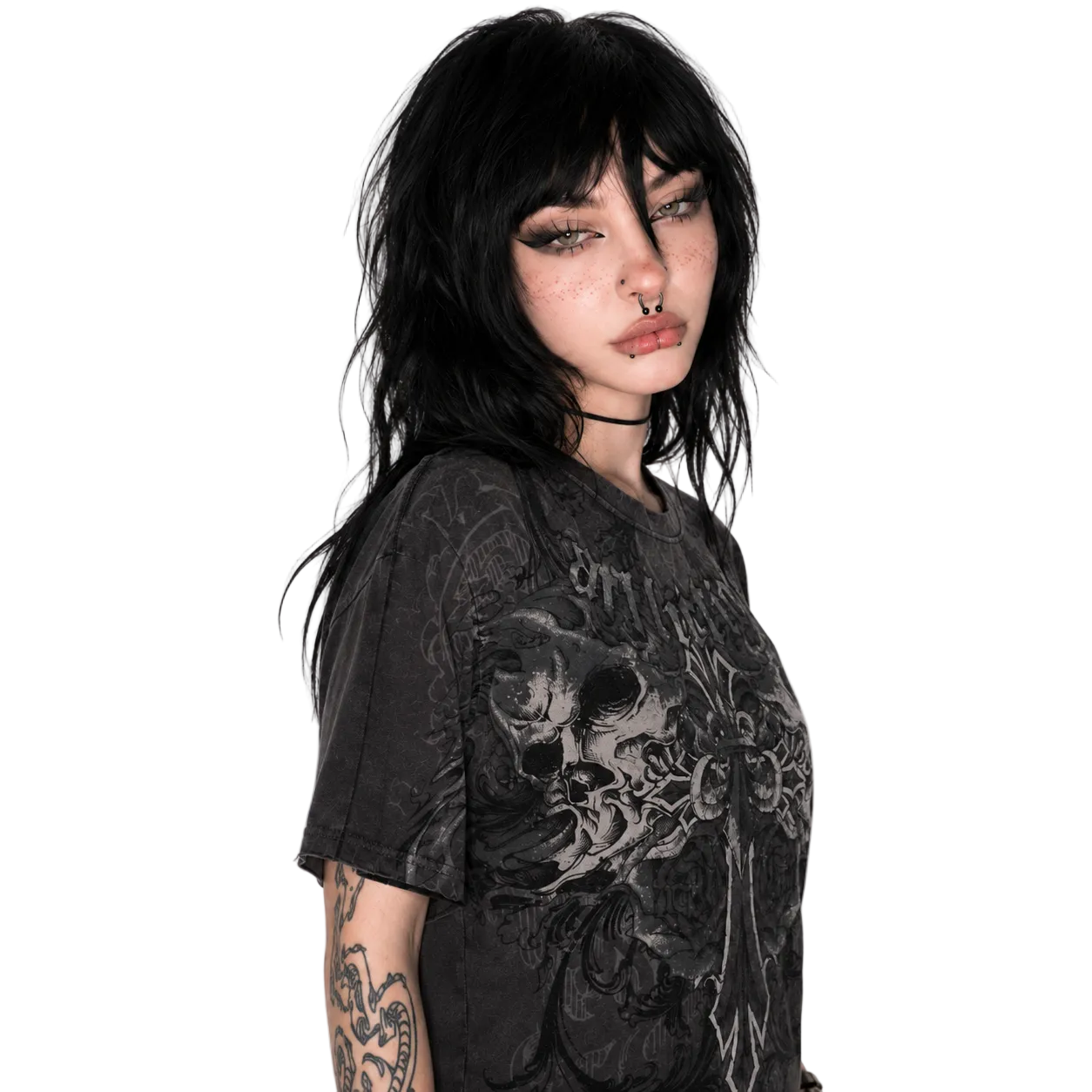 American Skull Oversized Tee