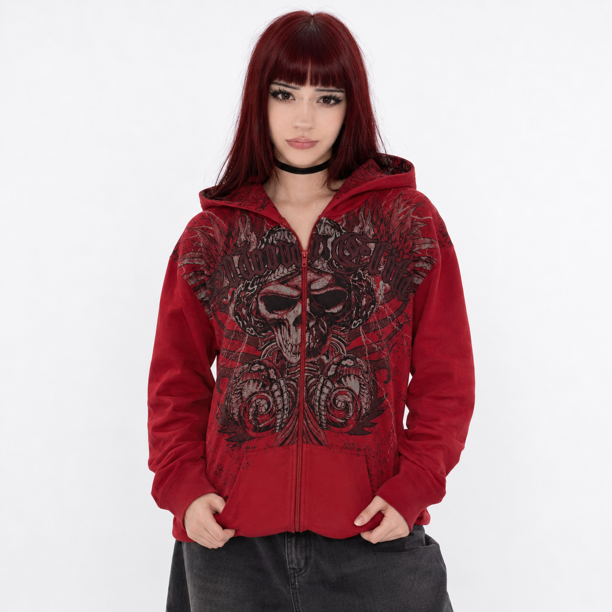 Y2K Fleece Zip-Up Hoodie