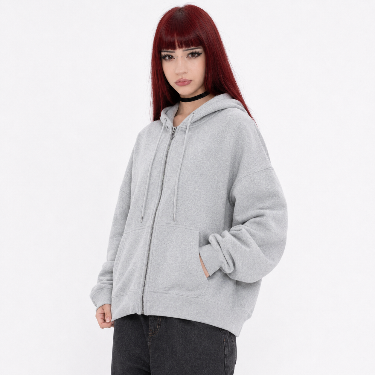 Y2K Fleece Zip-Up Hoodie