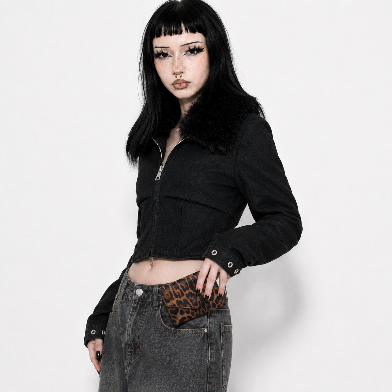 Y2K Metal Stud Shoulder Bag