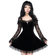 Black Gothic Lace Dress Collection — Mini, Corset & Maxi Variations