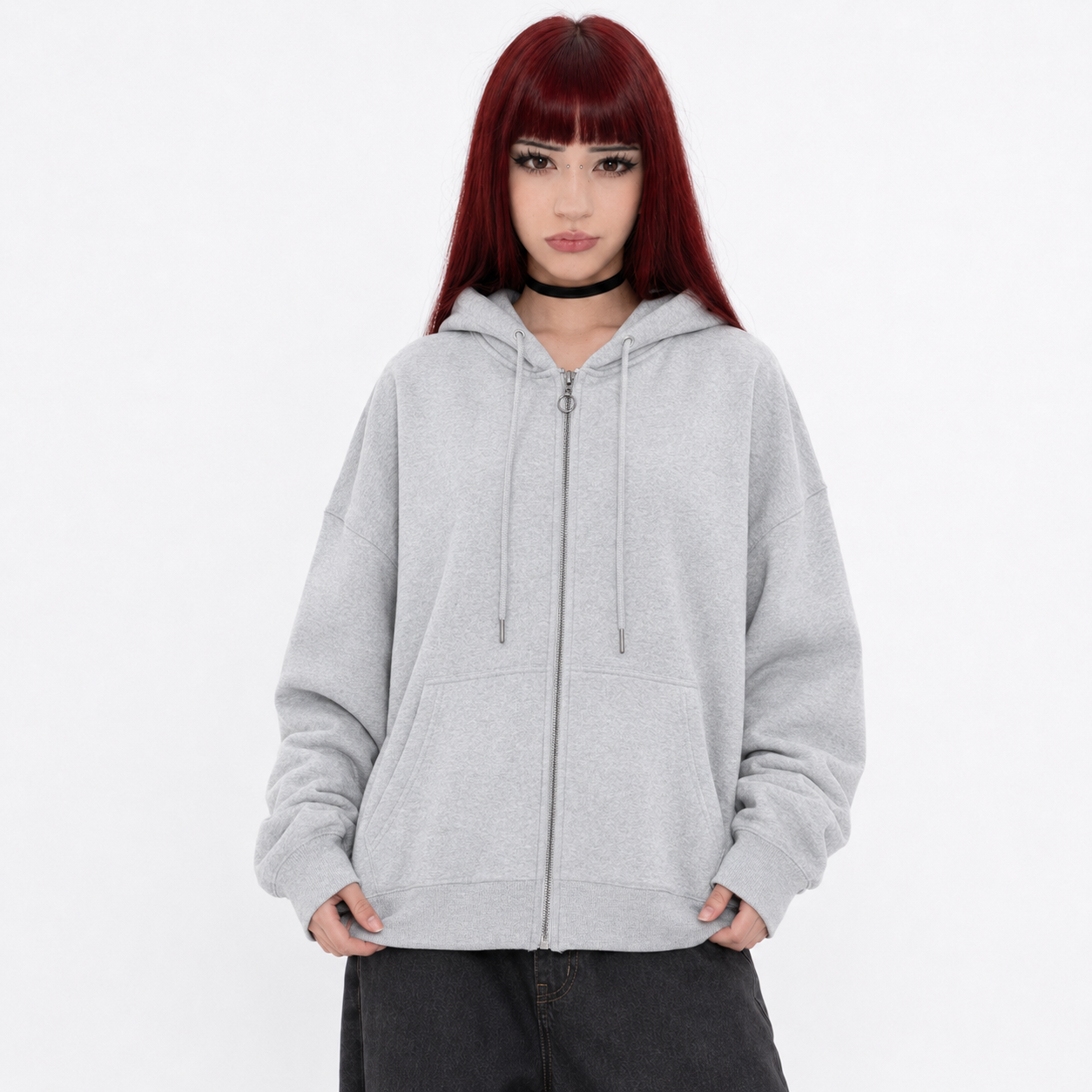 Y2K Fleece Zip-Up Hoodie