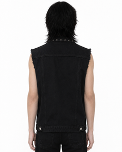 Studded Denim Vest