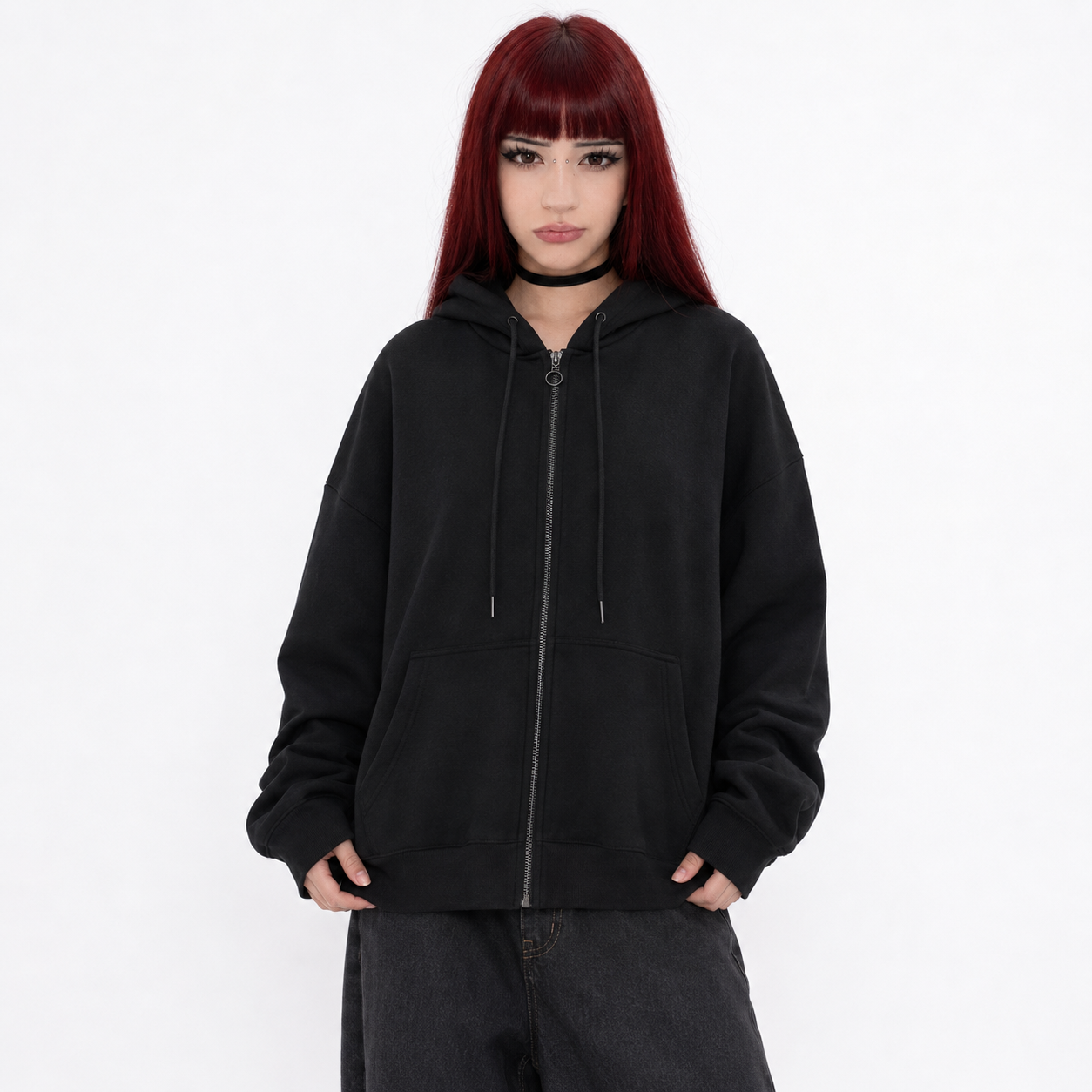 Y2K Fleece Zip-Up Hoodie