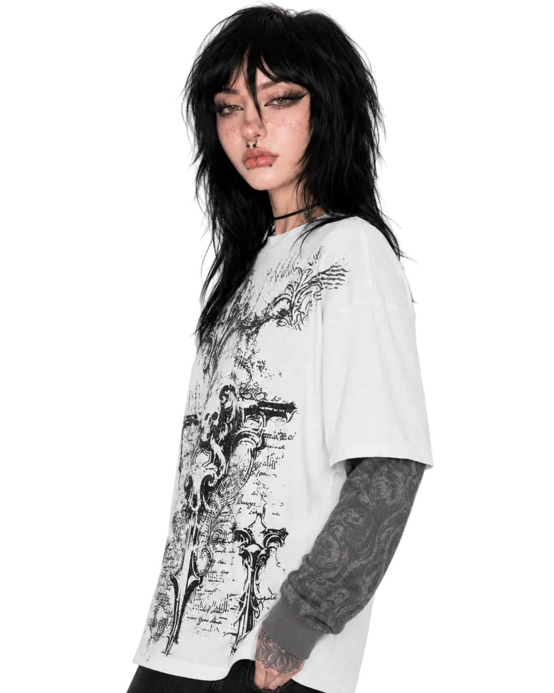 American Skull Oversized Tee