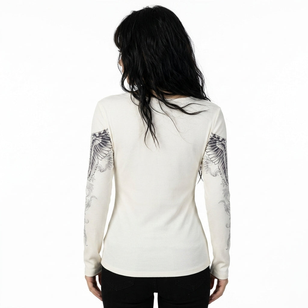Cross Wings Long Sleeve Tee
