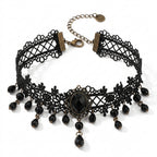 Black Crystal Lace Choker