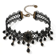 Black Crystal Lace Choker
