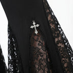 Black Gothic Flare Pants