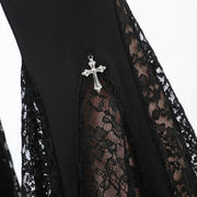 Black Gothic Flare Pants