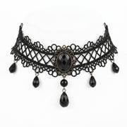 Black Crystal Lace Choker