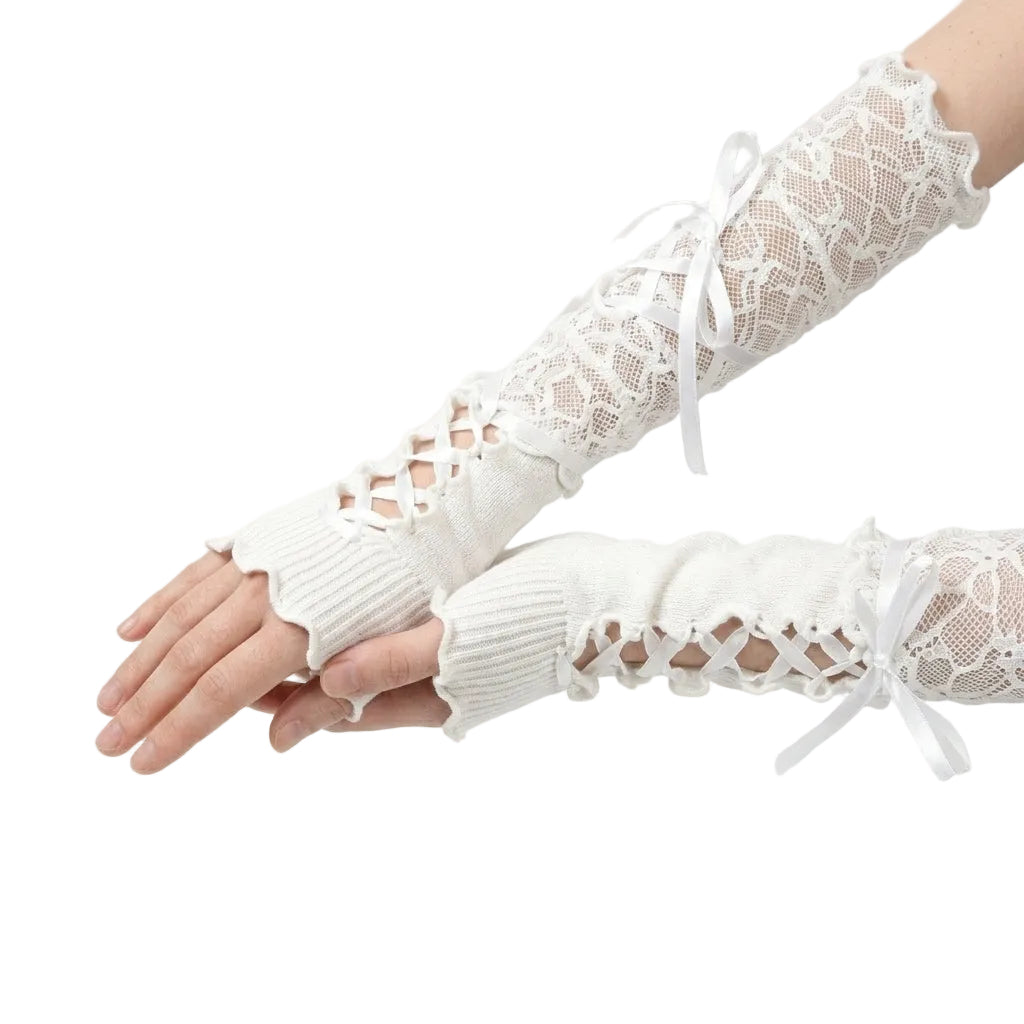 Black Gothic Lace Gloves