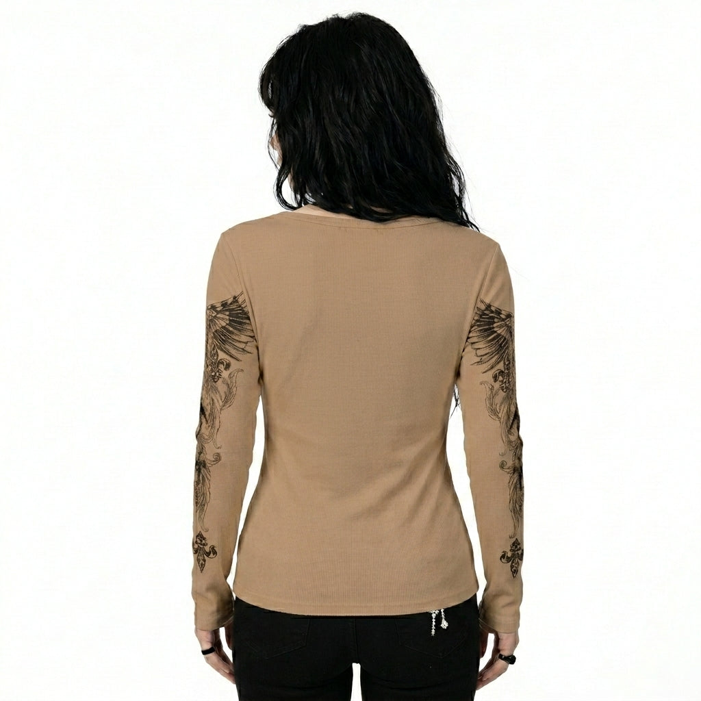 Cross Wings Long Sleeve Tee