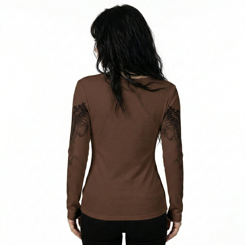 Cross Wings Long Sleeve Tee