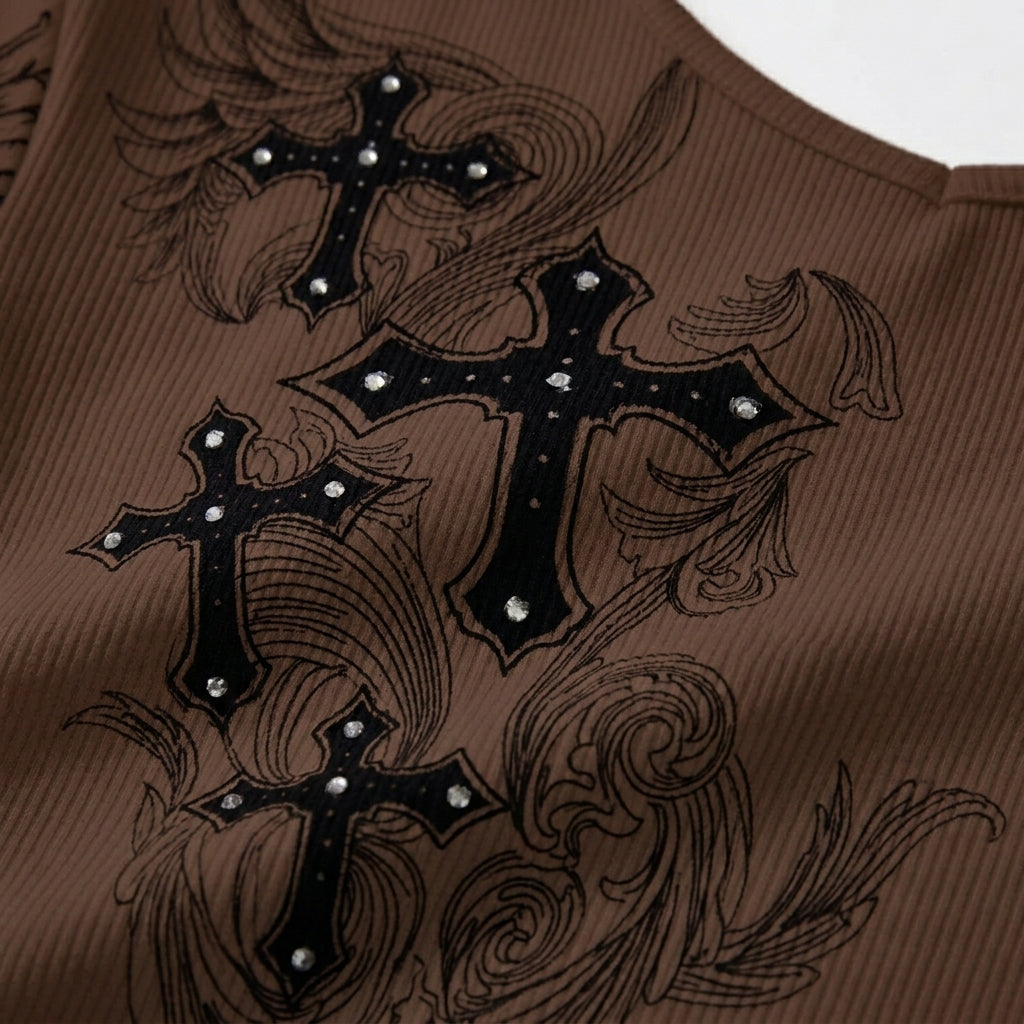 Cross Wings Long Sleeve Tee