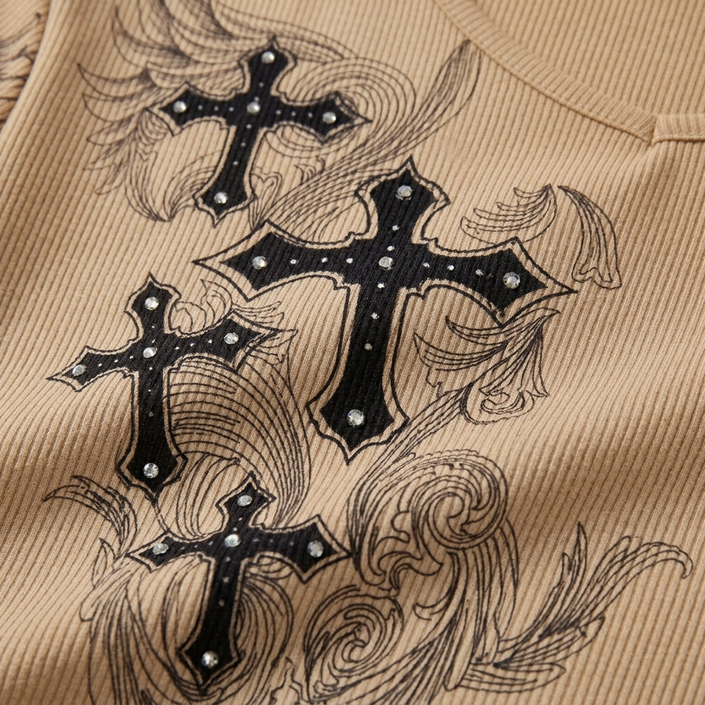 Cross Wings Long Sleeve Tee