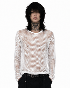 Sheer Mesh Long Sleeve Top