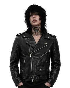 Slim Fit Moto Leather Jacket