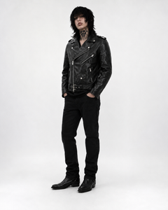 Slim Fit Moto Leather Jacket