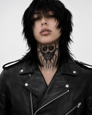 Slim fit black moto jacket