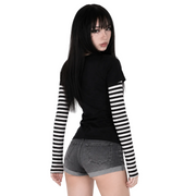Punk Stripe Patchwork Tee