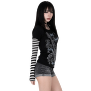 Punk Stripe Patchwork Tee
