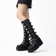 Gothic Knee-High Platform Boots