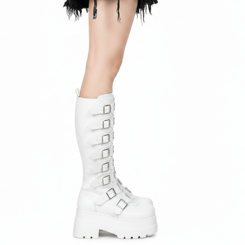 Gothic Knee-High Platform Boots