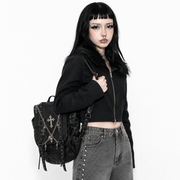 Grunge Rivet Gothic Backpack
