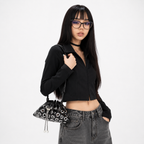 Y2K Metal Stud Shoulder Bag