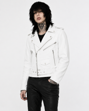 Slim fit black moto jacket