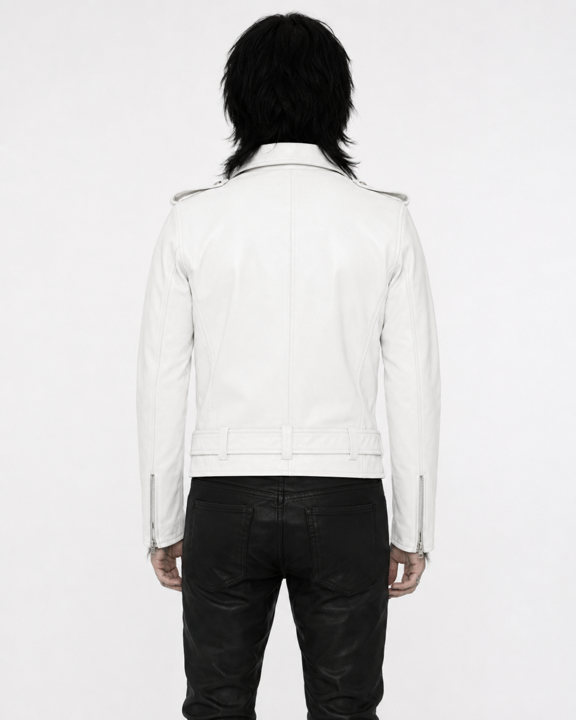 Slim fit black moto jacket