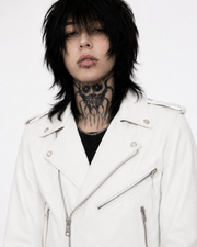 Slim fit black moto jacket