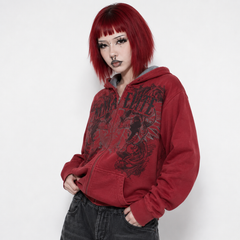 Y2K Fleece Zip-Up Hoodie