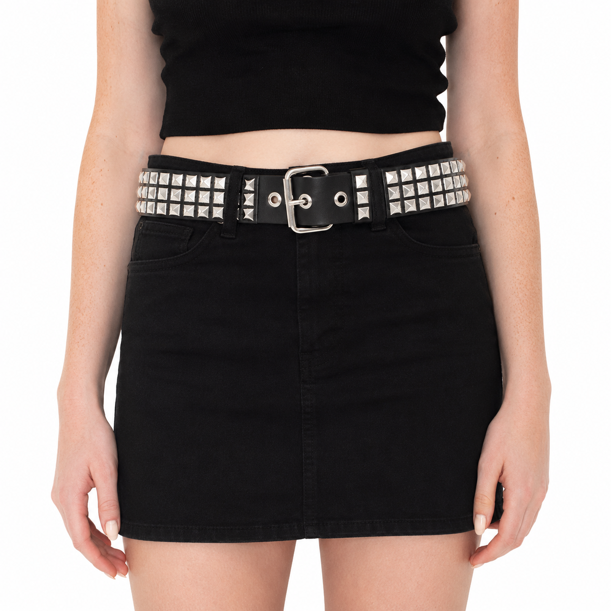 Rivet Punk Belt - Studded Goth Waist Belt