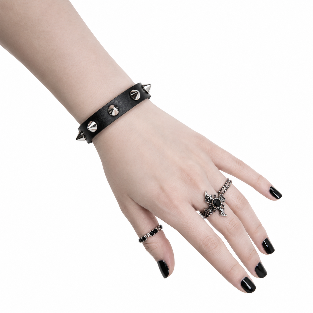 Goth Spike Stud Wrist Cuff Bracelet