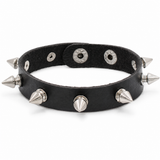 Slim Silver Spike Bracelet - A
