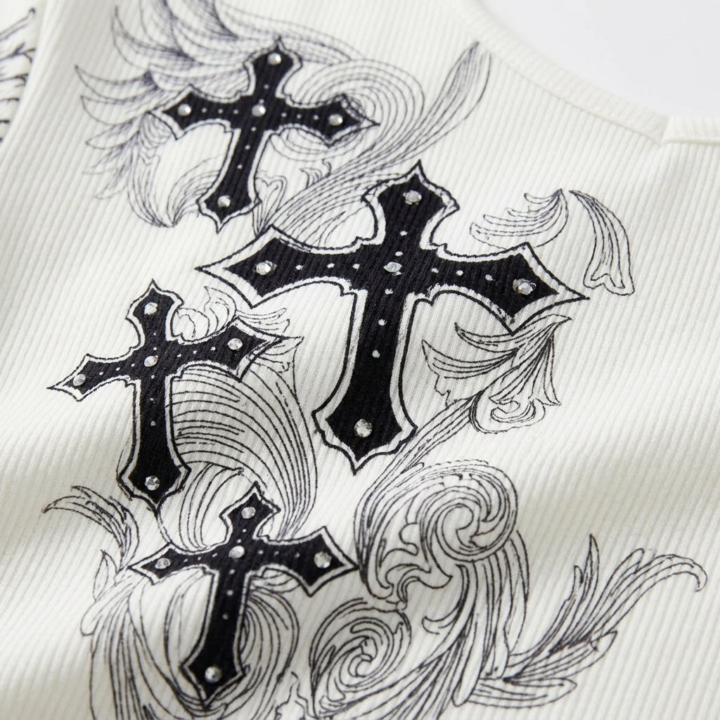 Cross Wings Long Sleeve Tee