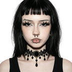 Black Crystal Lace Choker