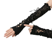 Black Gothic Lace Gloves