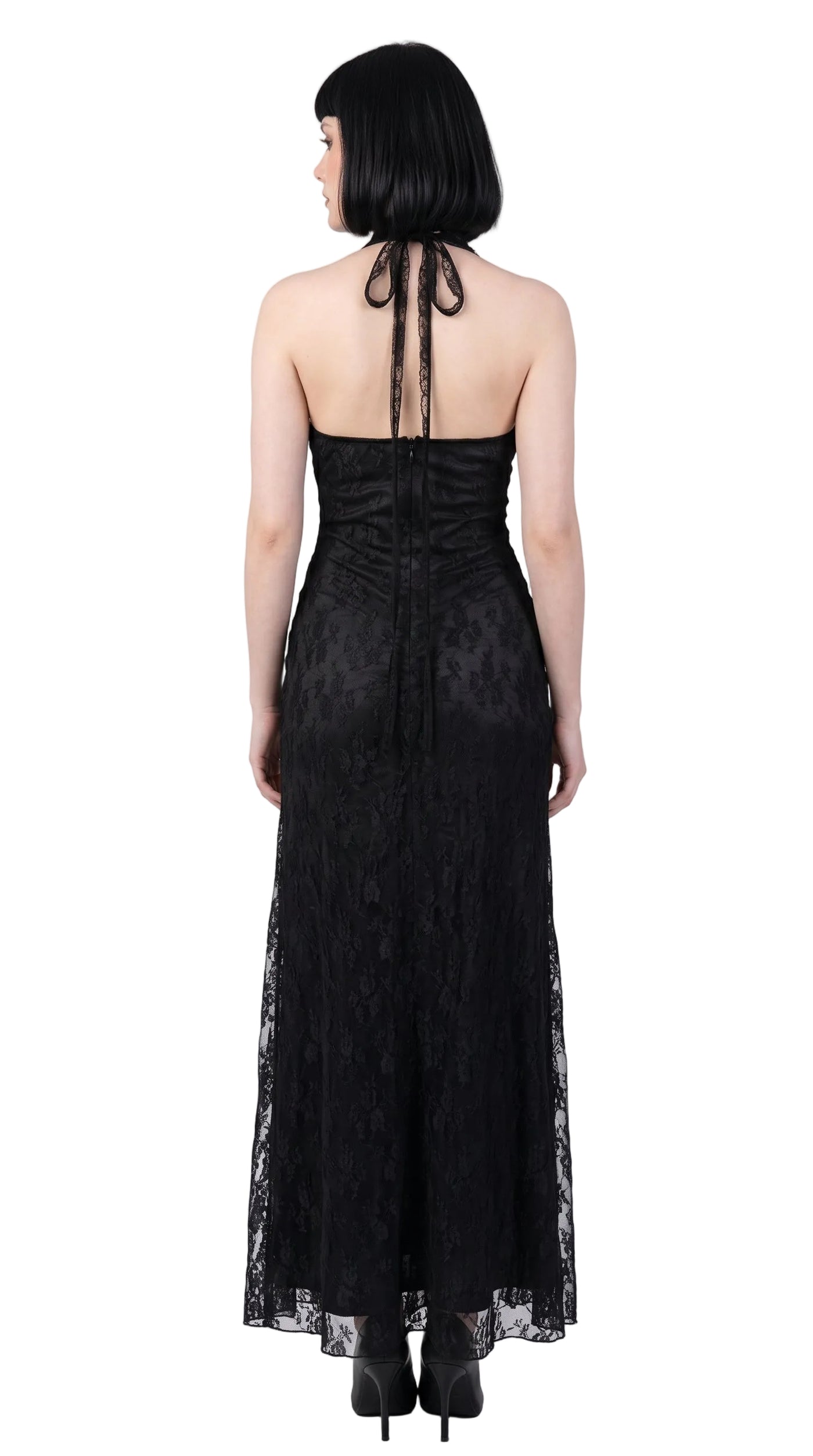 Gothic Slash Neck Sleeveless Maxi Dress — Y2K Vintage Bodycon