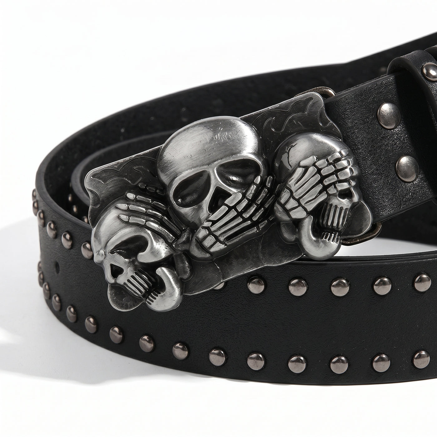 Black Rivet Punk Belt