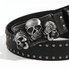 Black Rivet Punk Belt