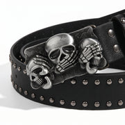 Black Rivet Punk Belt