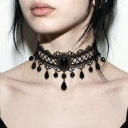 Black Crystal Lace Choker