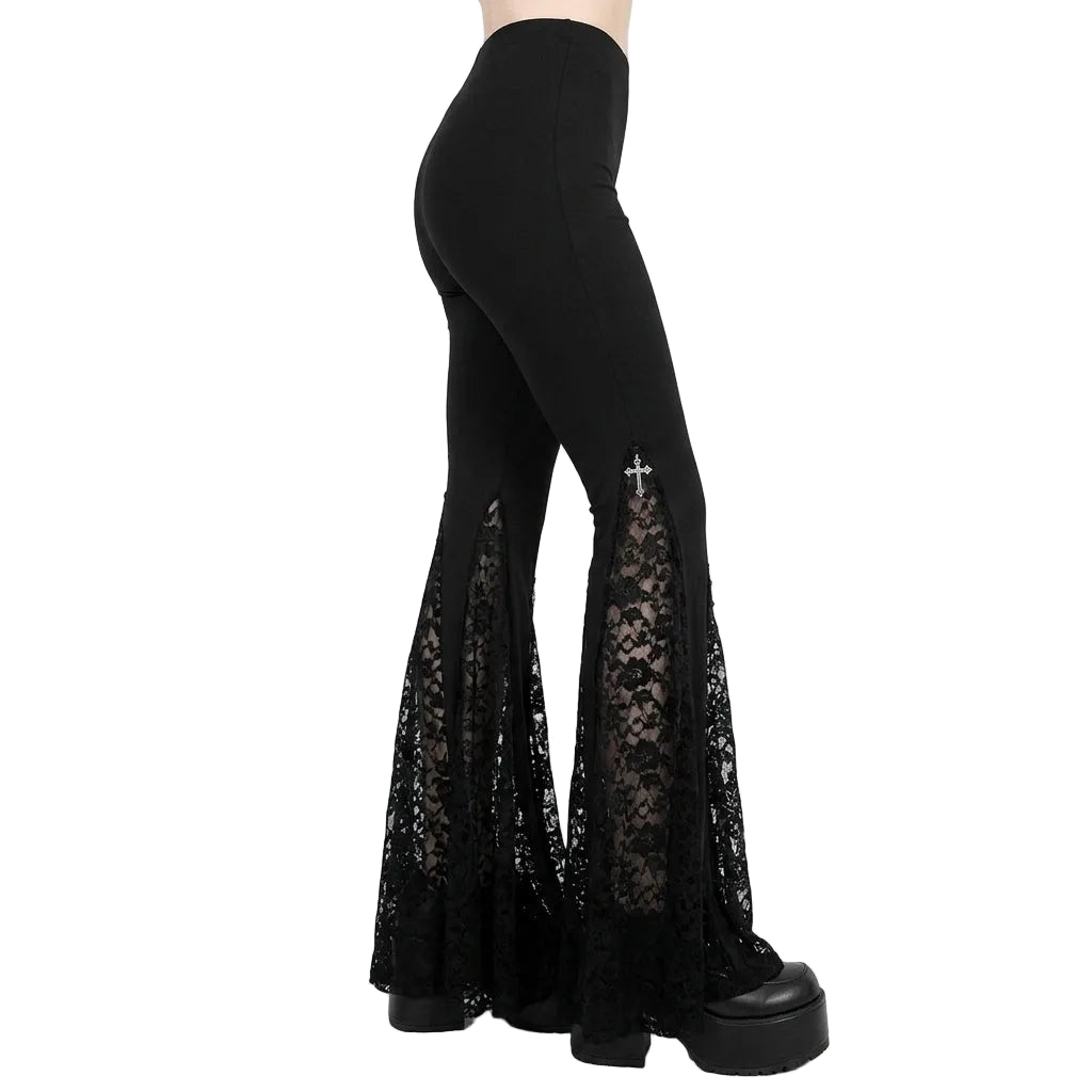 Black Gothic Flare Pants