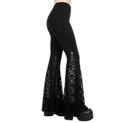 Black Gothic Flare Pants