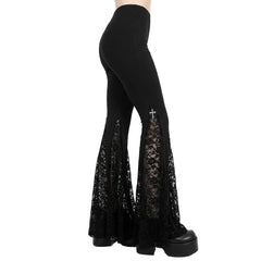 Black Gothic Flare Pants
