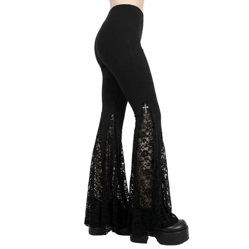 Black Gothic Flare Pants